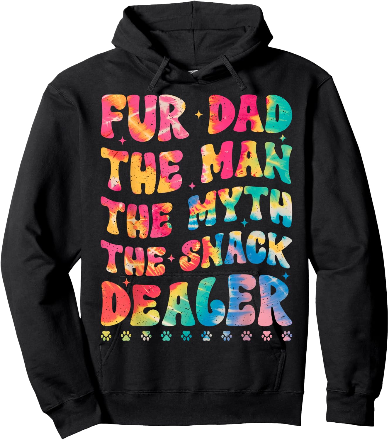 Fur Dad The Man The Myth The Snack Dealer Dog Fathers Day Hoodie - Hoodie | Black