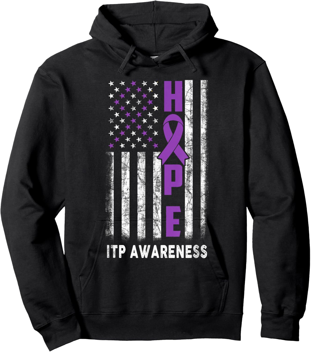 ITP Awareness Hope Flag ITP Warrior Hoodie - Hoodie | Black