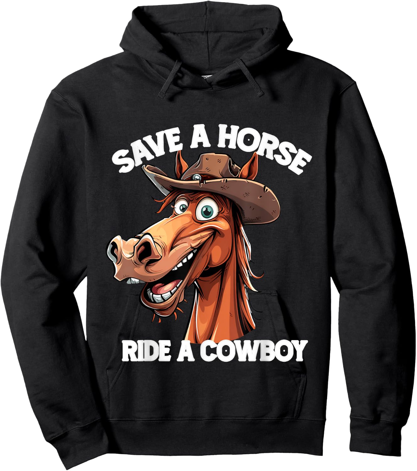 Funny Save a Horse Ride A Cowboy Cool Western lovers Hoodie - Hoodie | Black