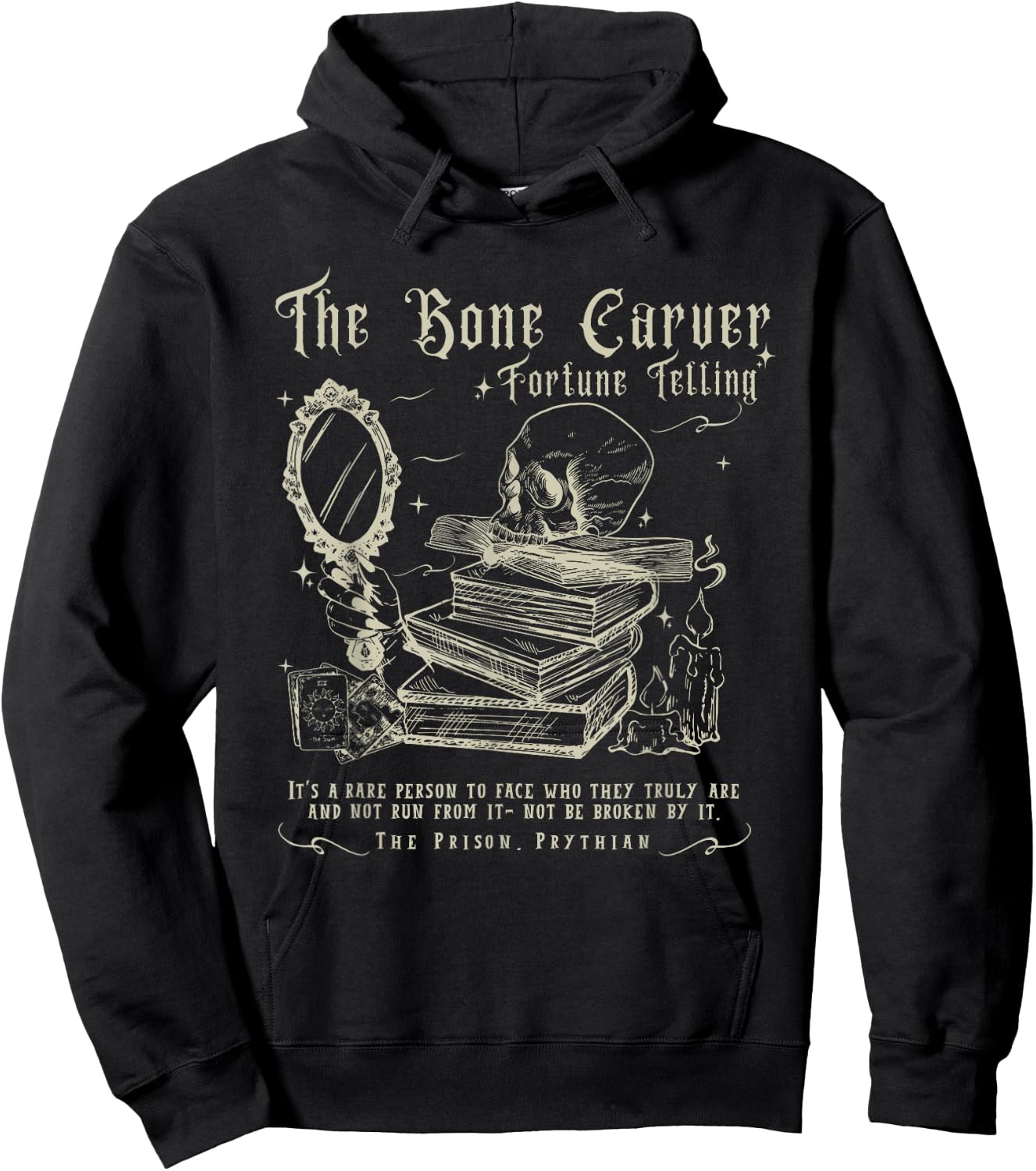 Vintage The Bone Carver Death God Tour Skeleton Spicy Books Hoodie - Hoodie | Black