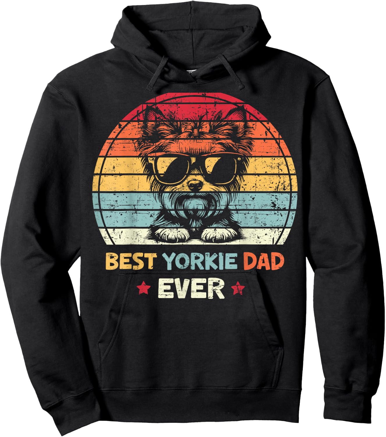 Best Yorkie Dad Ever Fathers Day Dog Lover Yorkshire Terrier Women Hoodie - Hoodie | Black