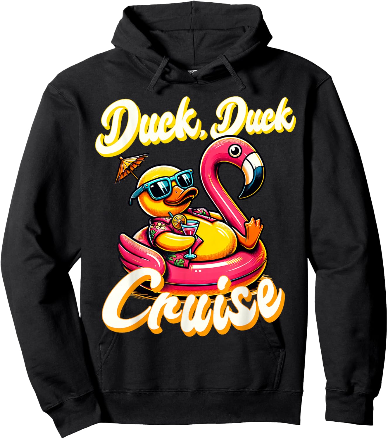 Cruising Ducks Duck Duck Cruise Family Vacation Rubber Duck Hoodie - Hoodie | Black