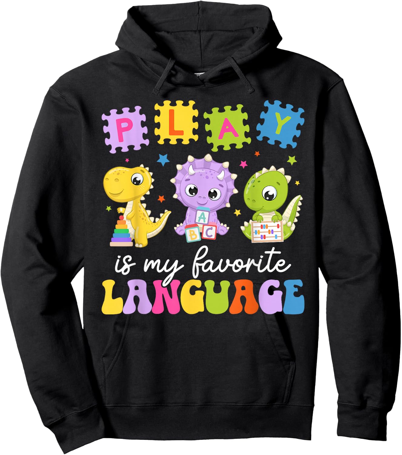 Groovy Pediatric Speech Language Pathologist Pediatric SLP Hoodie - Hoodie | Black