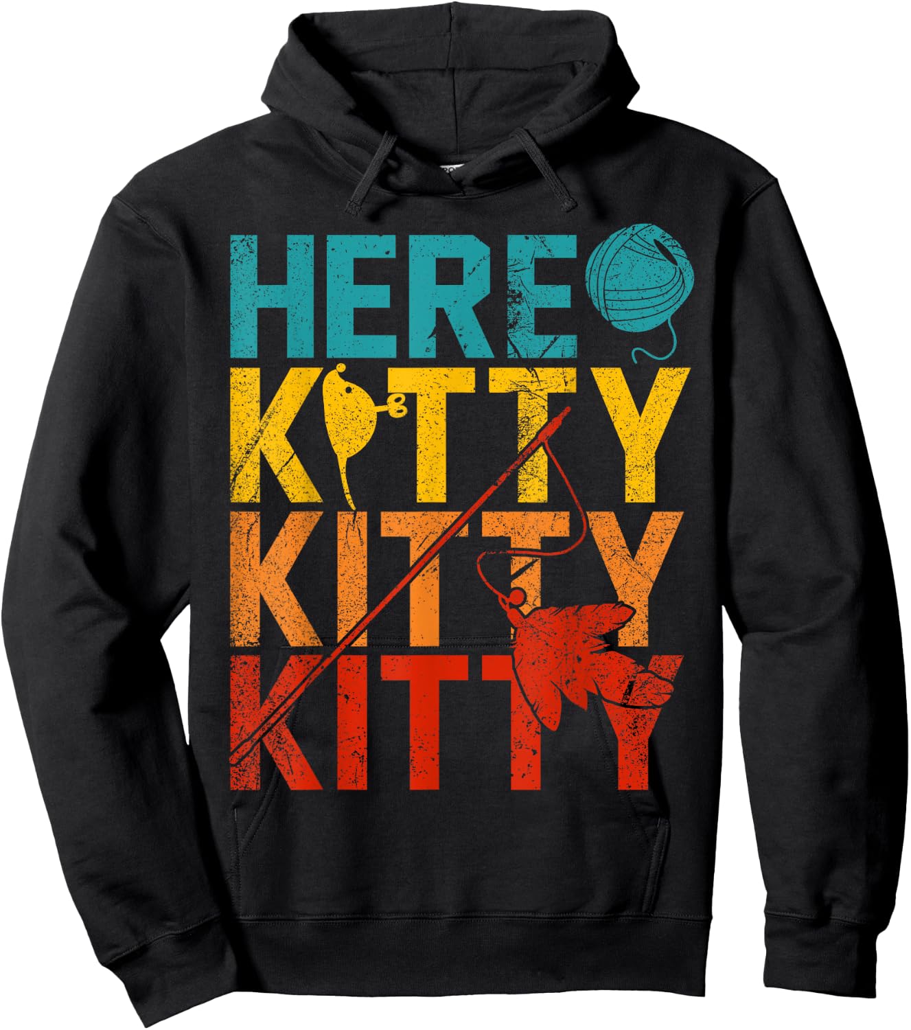 Here Kitty Kitty Kitty Hoodie - Hoodie | Black