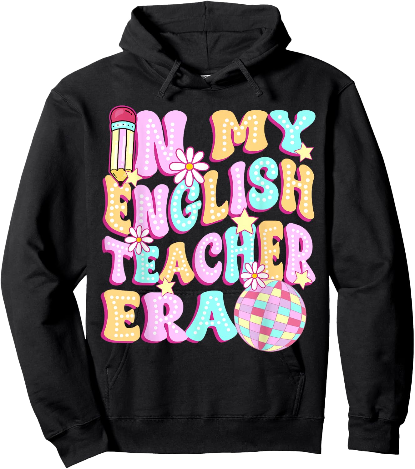 In My English Teacher Era Cool Back to school Gift Women Hoodie - Hoodie | Black