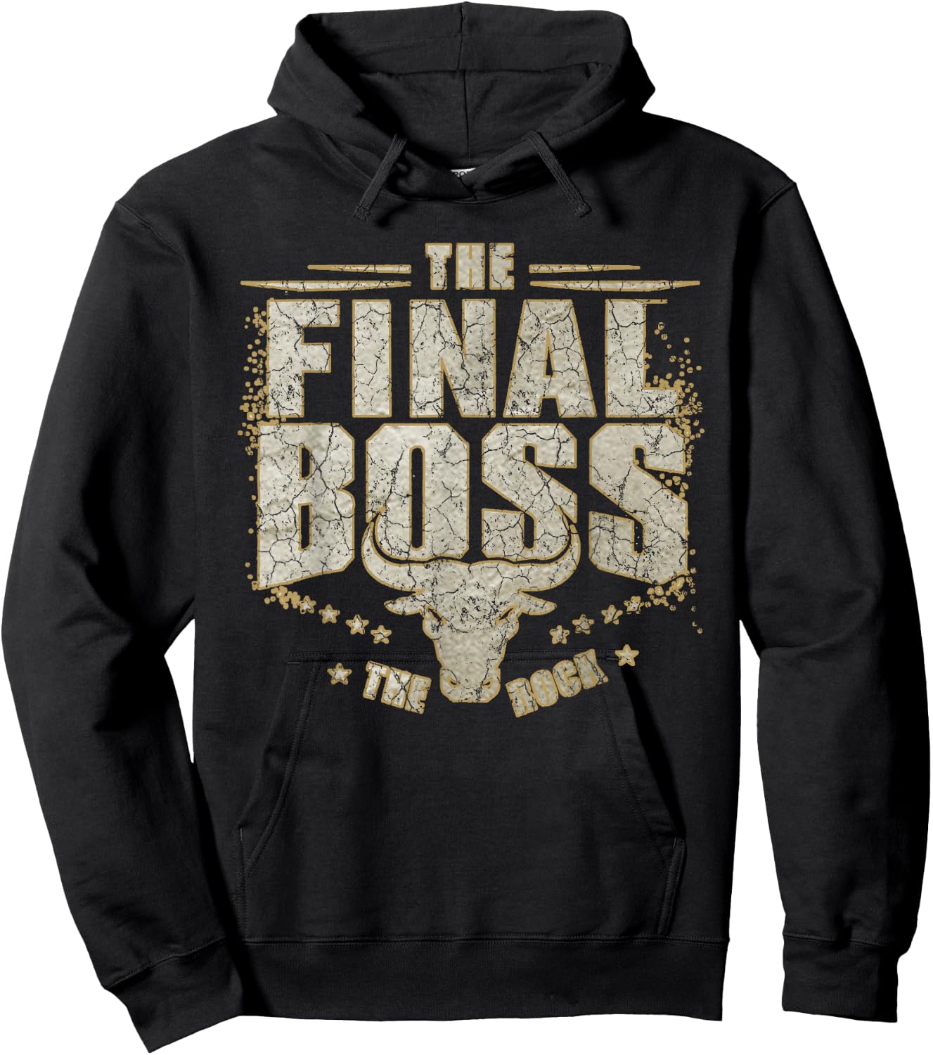 The Final Boss Vintage Rock Music Final Boss Gamer Bull Head Hoodie - Hoodie | Black