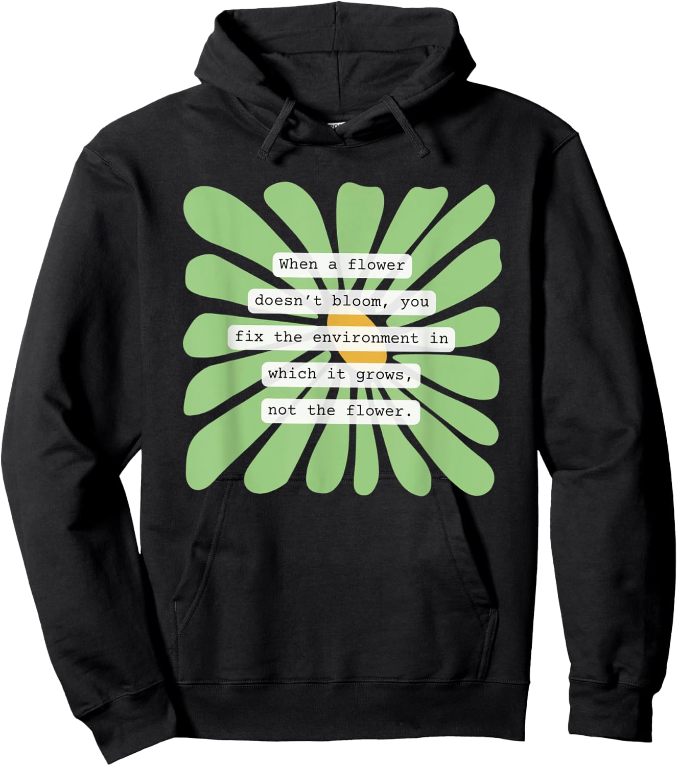 Women Environmental Behavioral Therapy Floral BCBA ABA RBT Hoodie - Hoodie | Black
