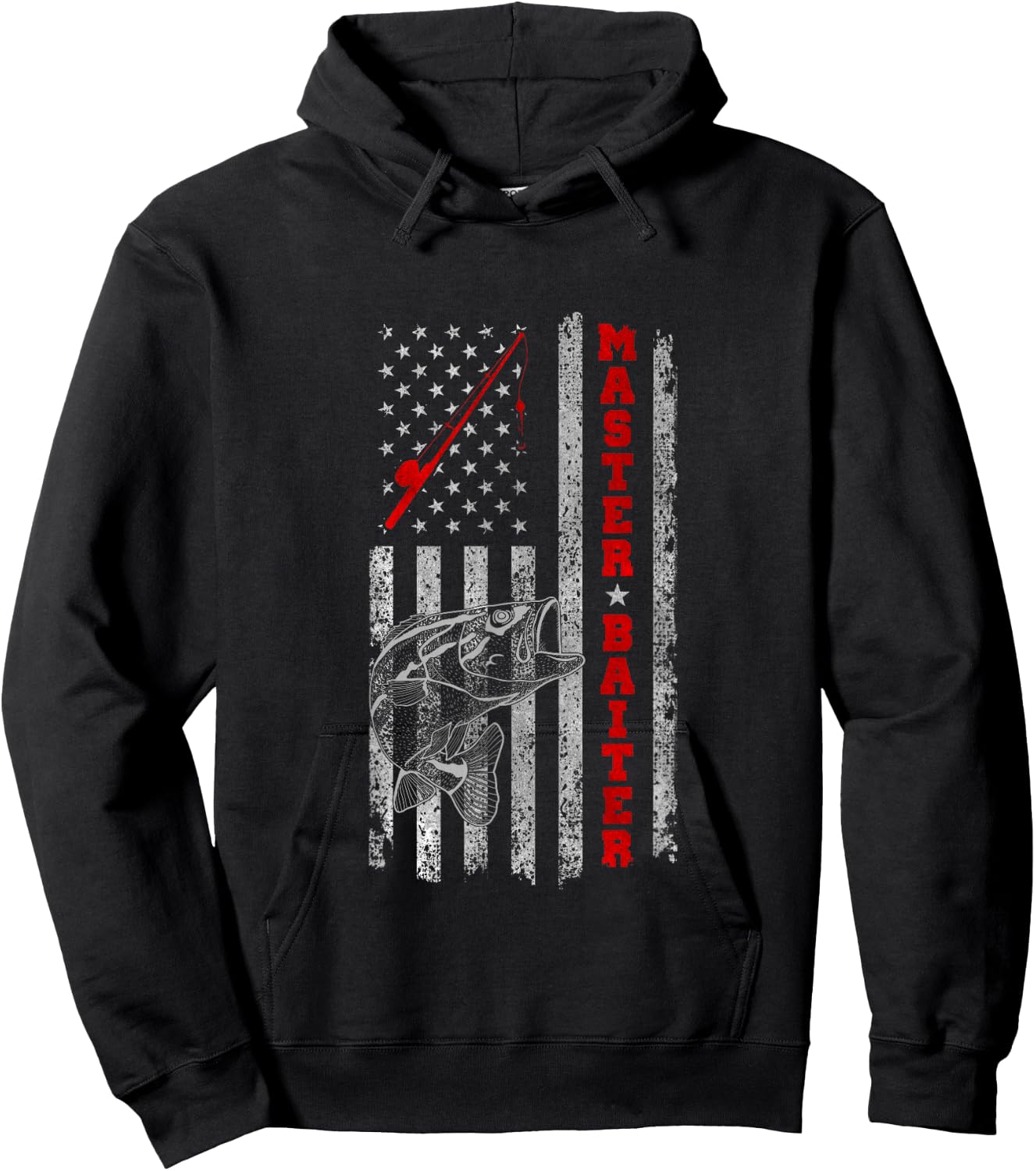 Master Baiter Funny Fishing Shirts Men Fisherman Hoodie - Hoodie | Black