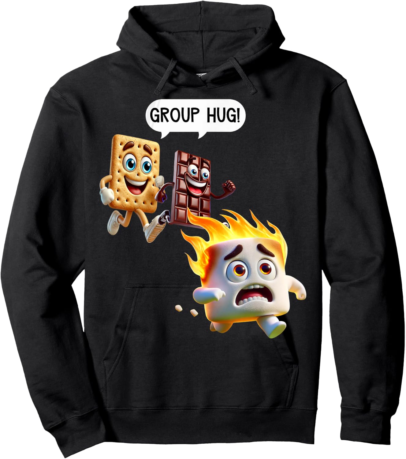 Funny T Shirts Smores Camping Roasting Outdoor Women Hoodie - Hoodie | Black