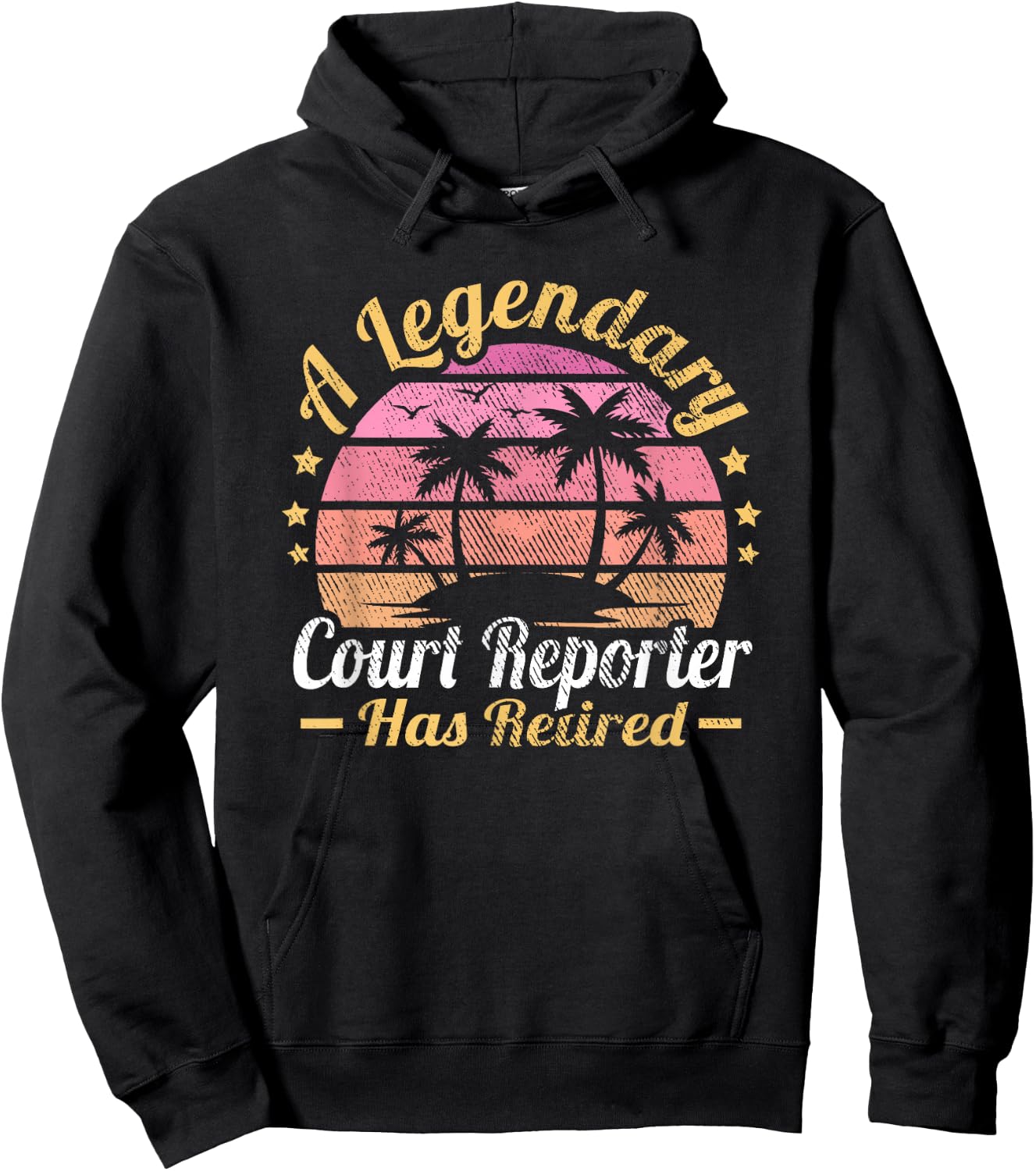 Women A Legendary Court Reporter Has Retired Hoodie - Hoodie | Black