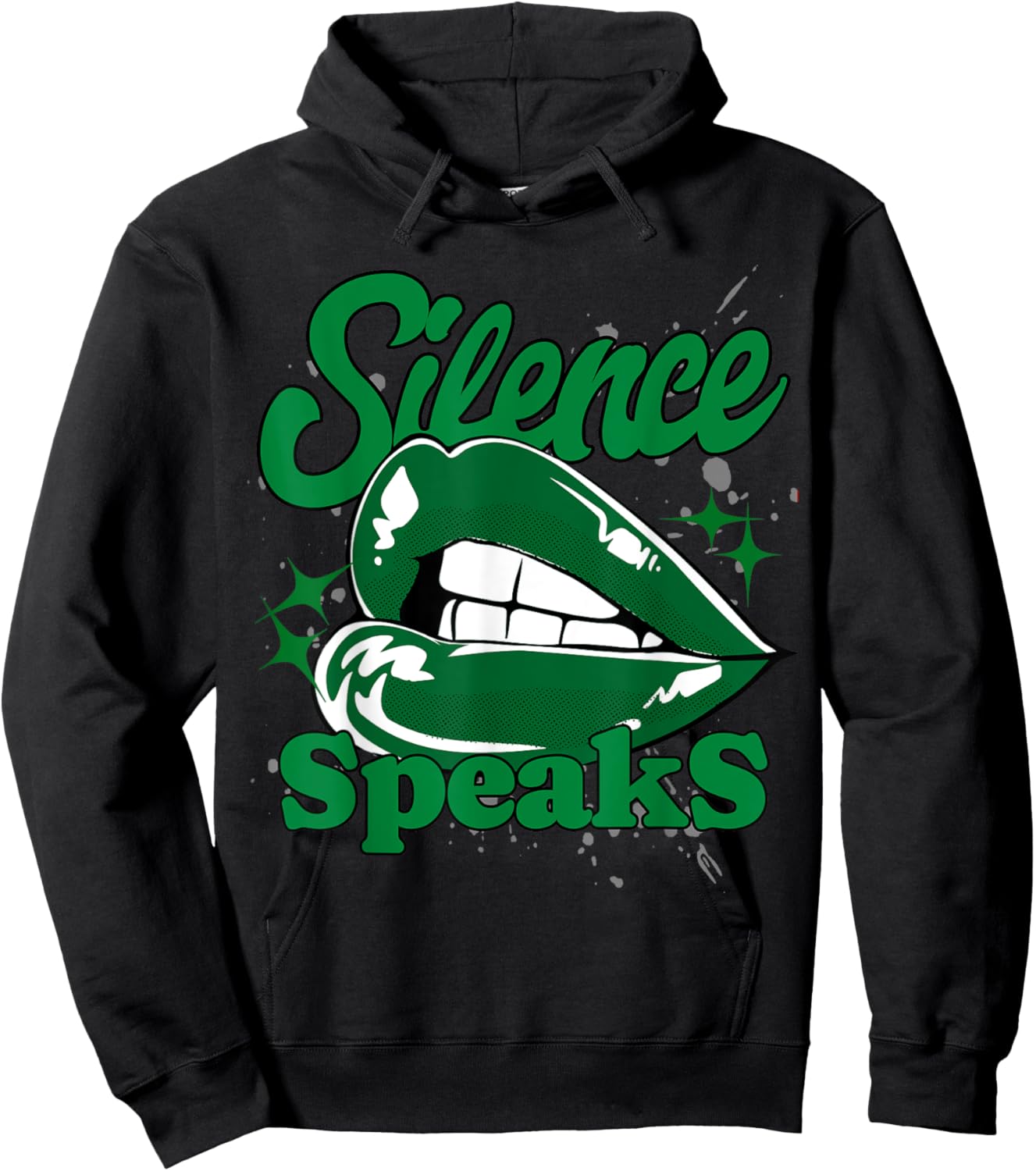 Silence Speaks Lucky Green 5s Matching Women Hoodie - Hoodie | Black
