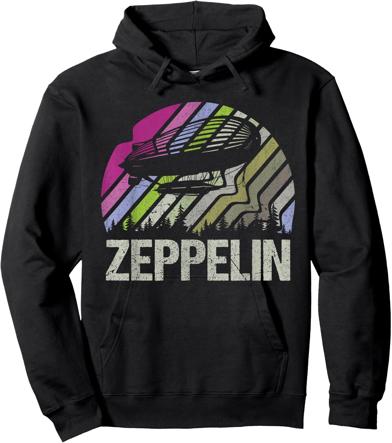 Retro Vintage Zeppelin Airship Aviation Blimp Men Women Kids Hoodie - Hoodie | Black