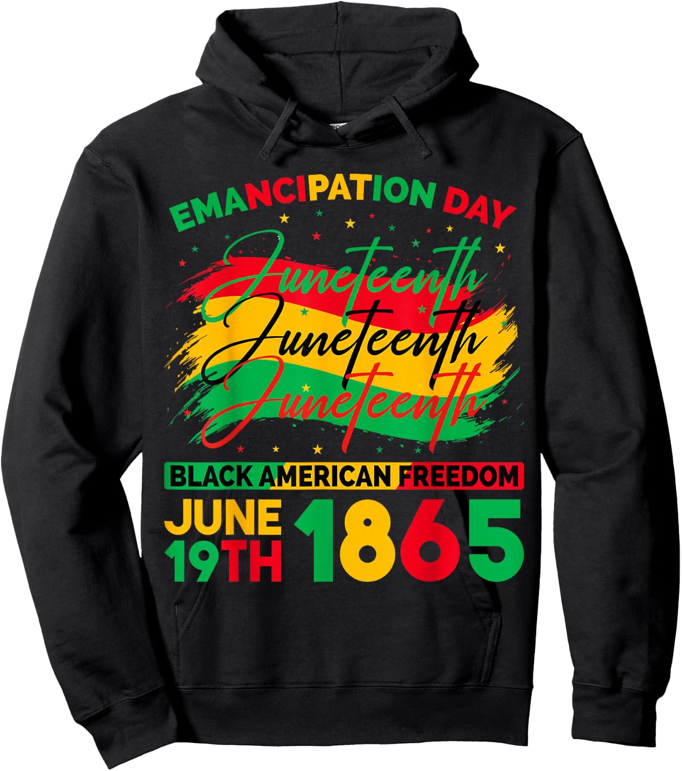 Juneteenth Black American Feedom 1865 Juneteenth Men Women Hoodie - Hoodie | Black