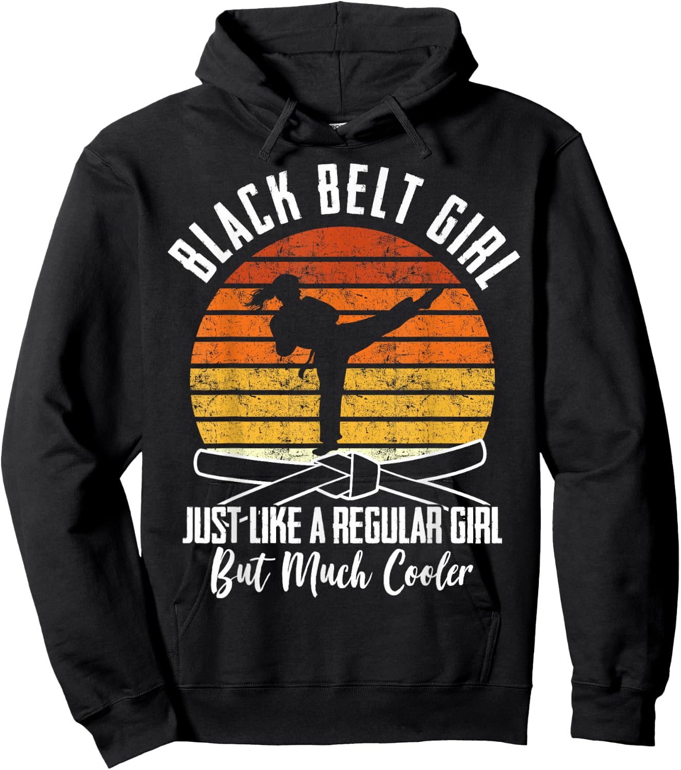 Black Belt Girl Karate Black Belt Promotion Black Belt Hoodie - Hoodie | Black