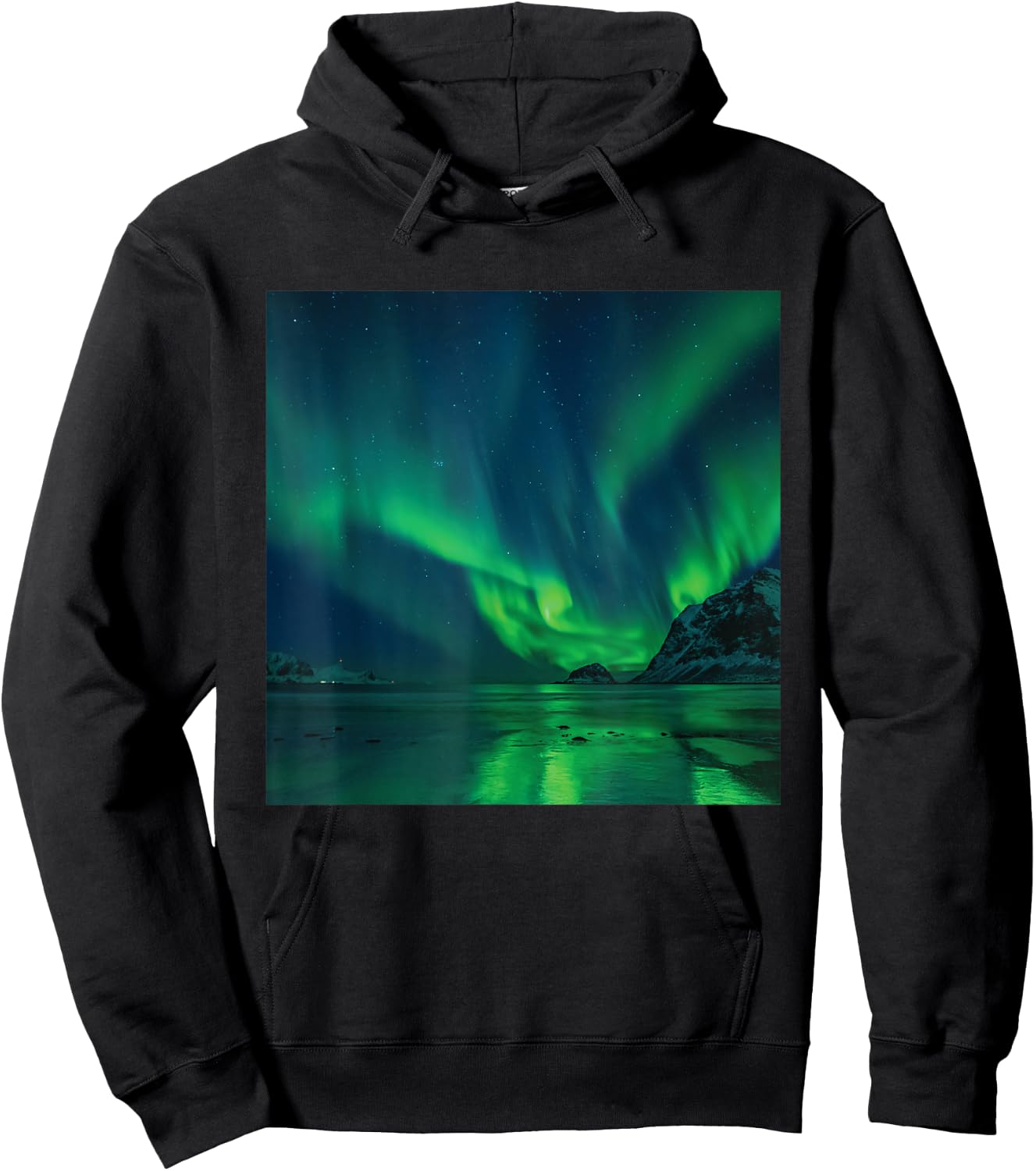 Aurora Borealis I Polar Lights Iceland Vacation Hoodie - Hoodie | Black