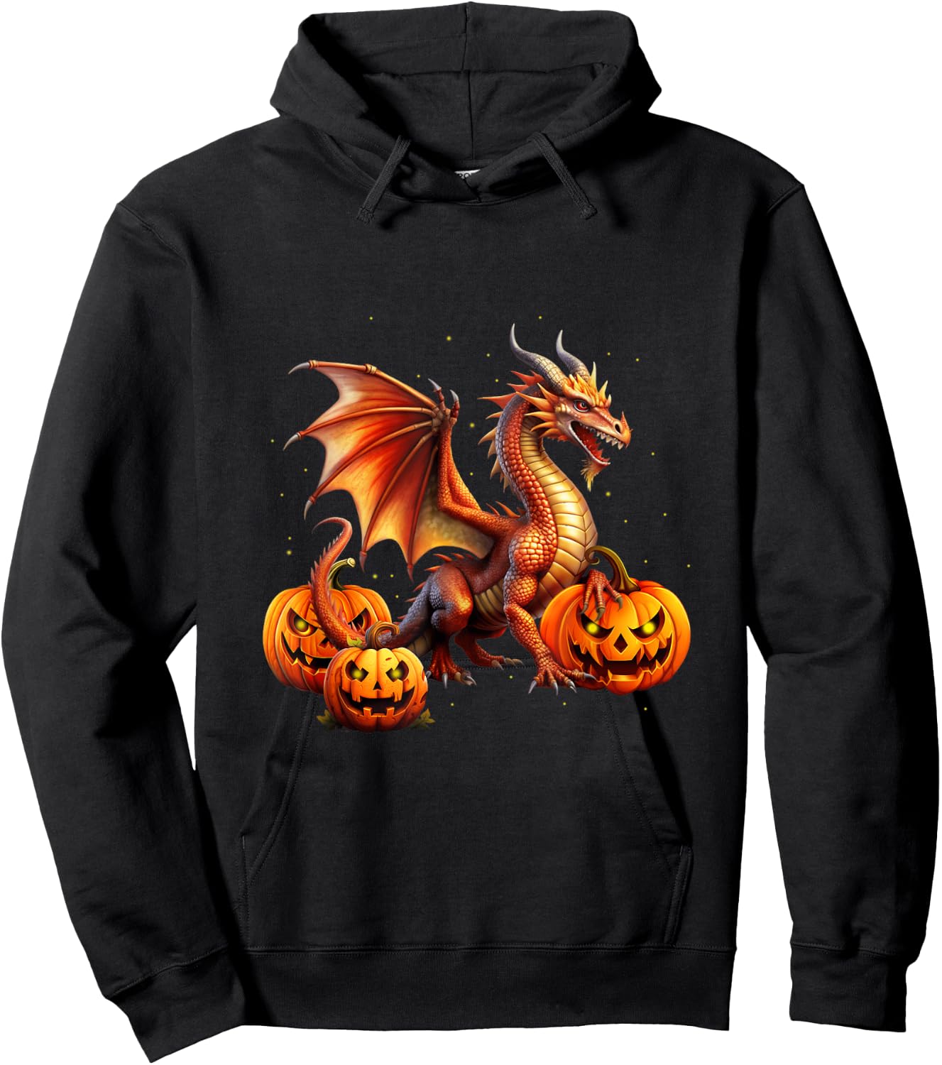 Halloween Dragon Jack O Lantern Autumn Kids Boys Girls Hoodie - Hoodie | Black