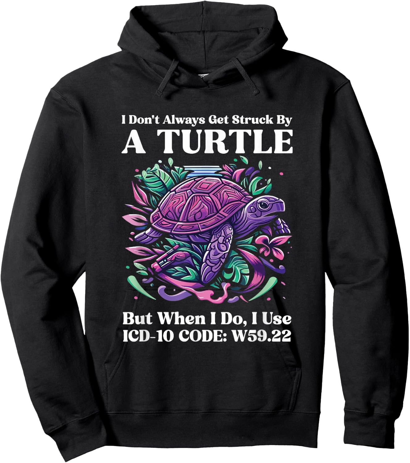 ICD-10 Code W59.22 Humor Medical Coding Medics Health Coder Hoodie - Hoodie | Black