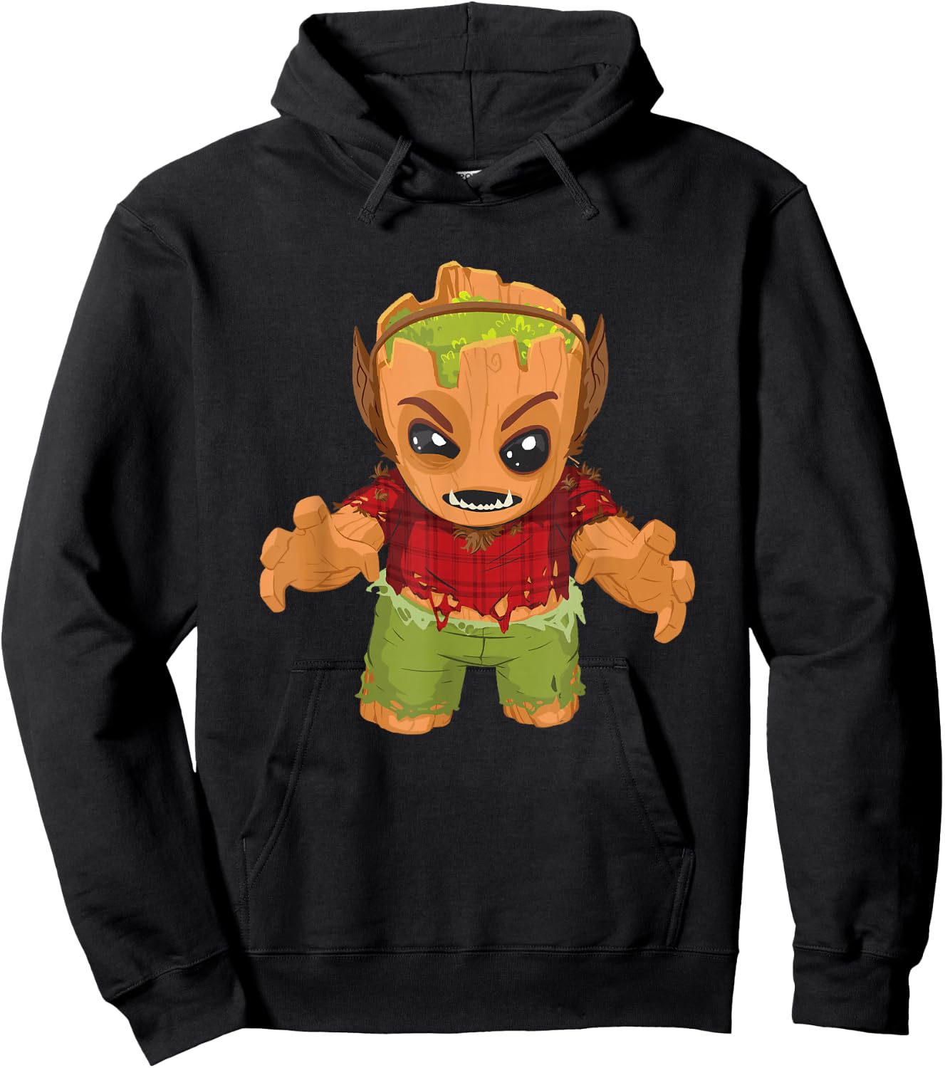 Marvel Classic Halloween Baby Groot Cute Werewolf Costume Hoodie - Hoodie | Black