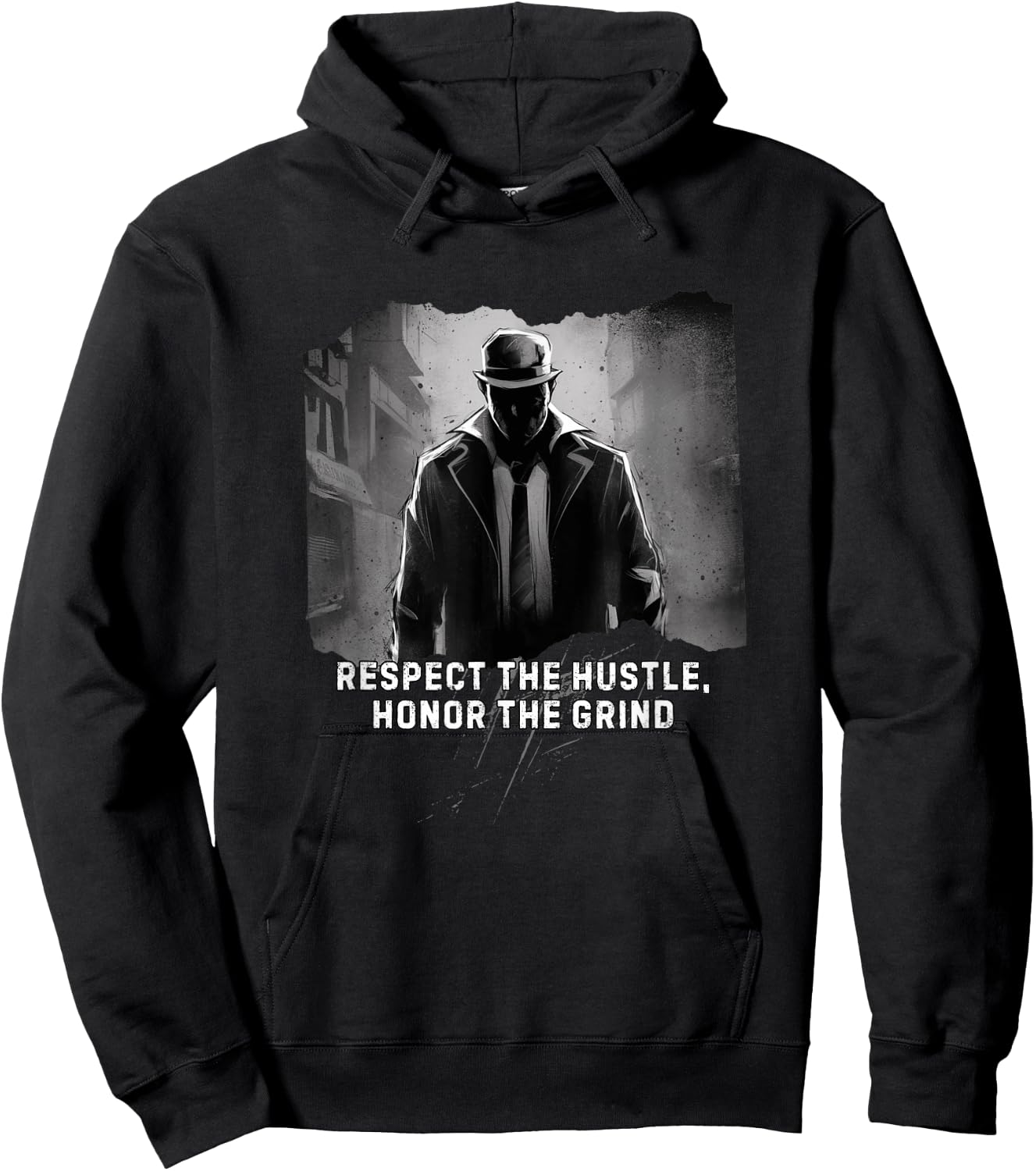 Respect the Hustle Honor the Grind Hoodie - Hoodie | Black