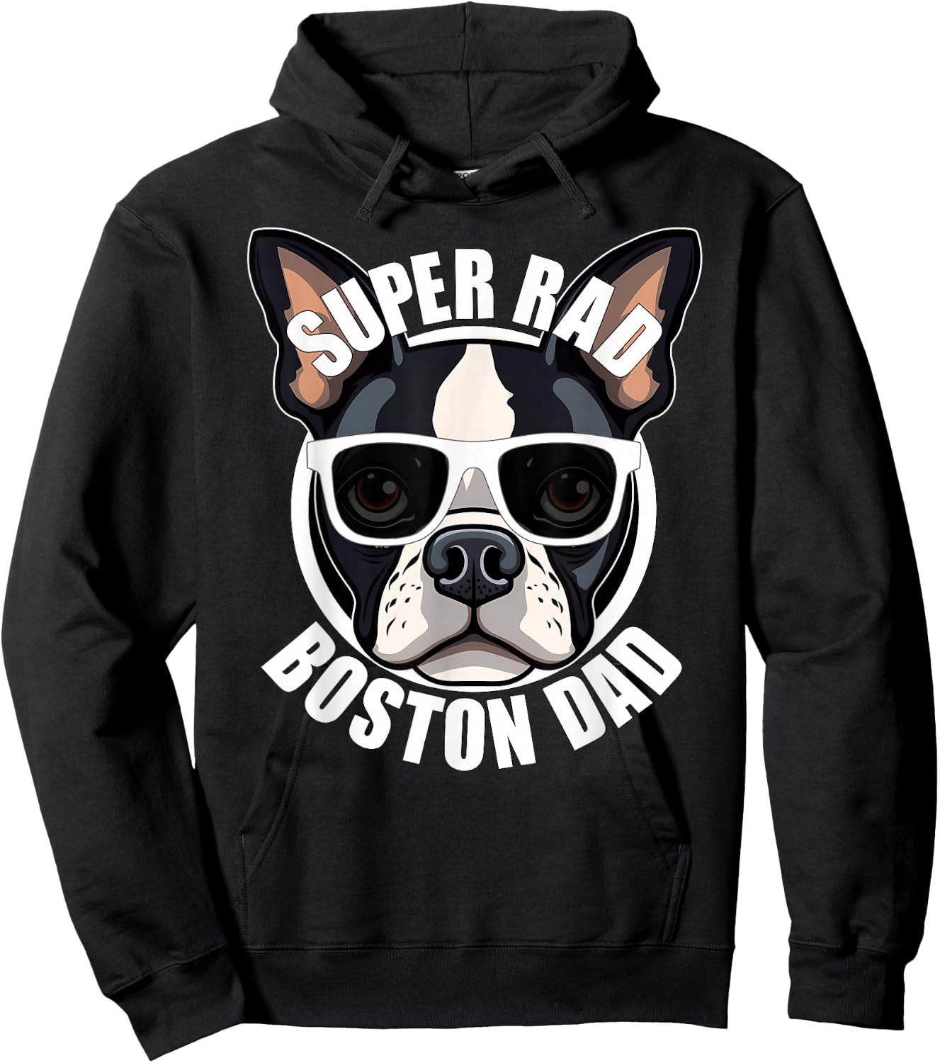 Boston Terrier Dad Funny Father’s Day Dog Men’s Hoodie - Hoodie | Black