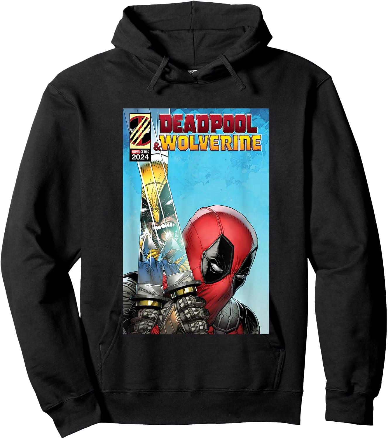 Marvel Studios Deadpool & Wolverine Comic Cover Homage B Hoodie - Hoodie | Black