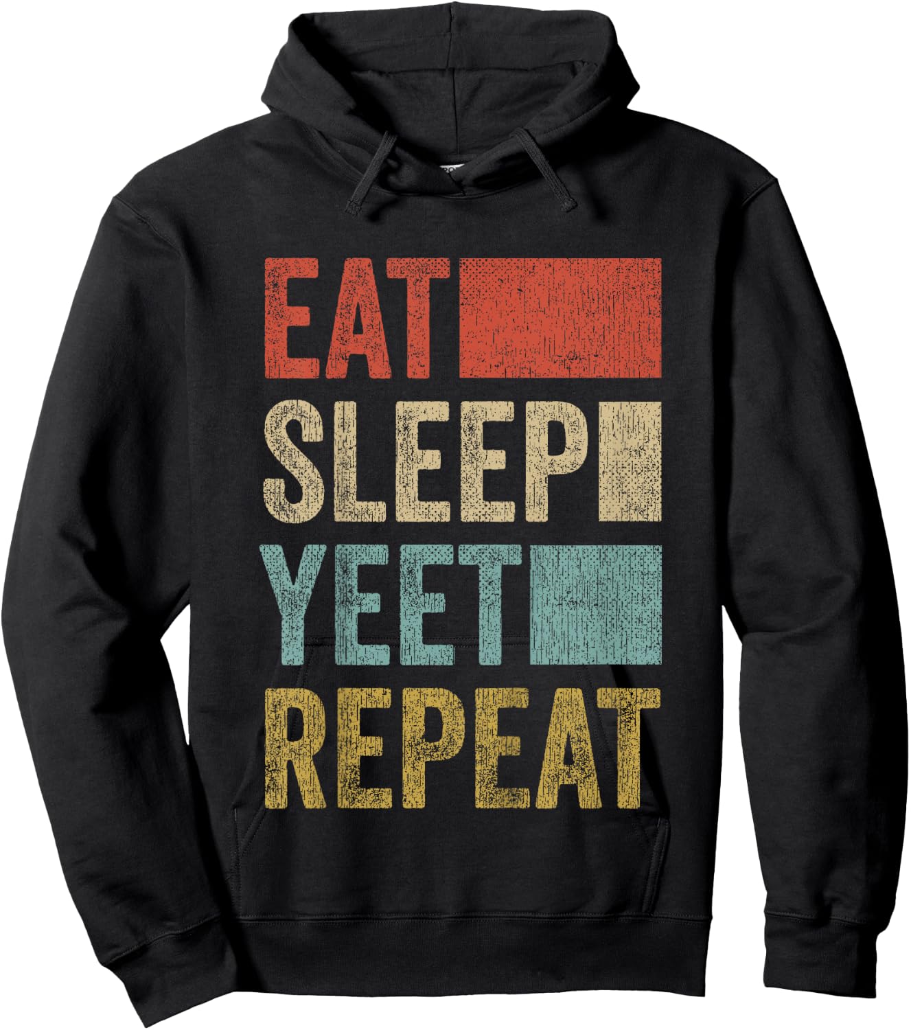 Funny Eat Sleep Yeet Repeat Youth Kids Yeet Hoodie - Hoodie | Black