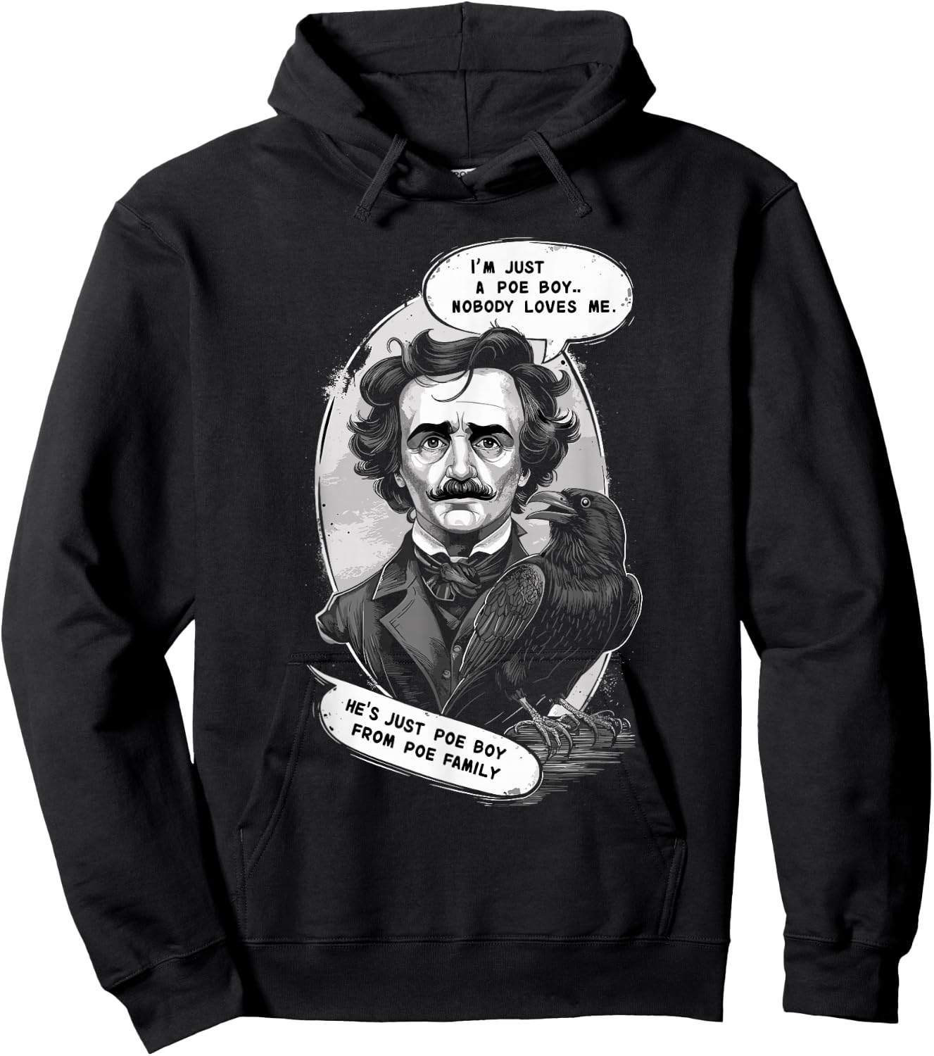 Edgar Allan Poe Fan Classic Literature Literary Figure Hoodie - Hoodie | Black