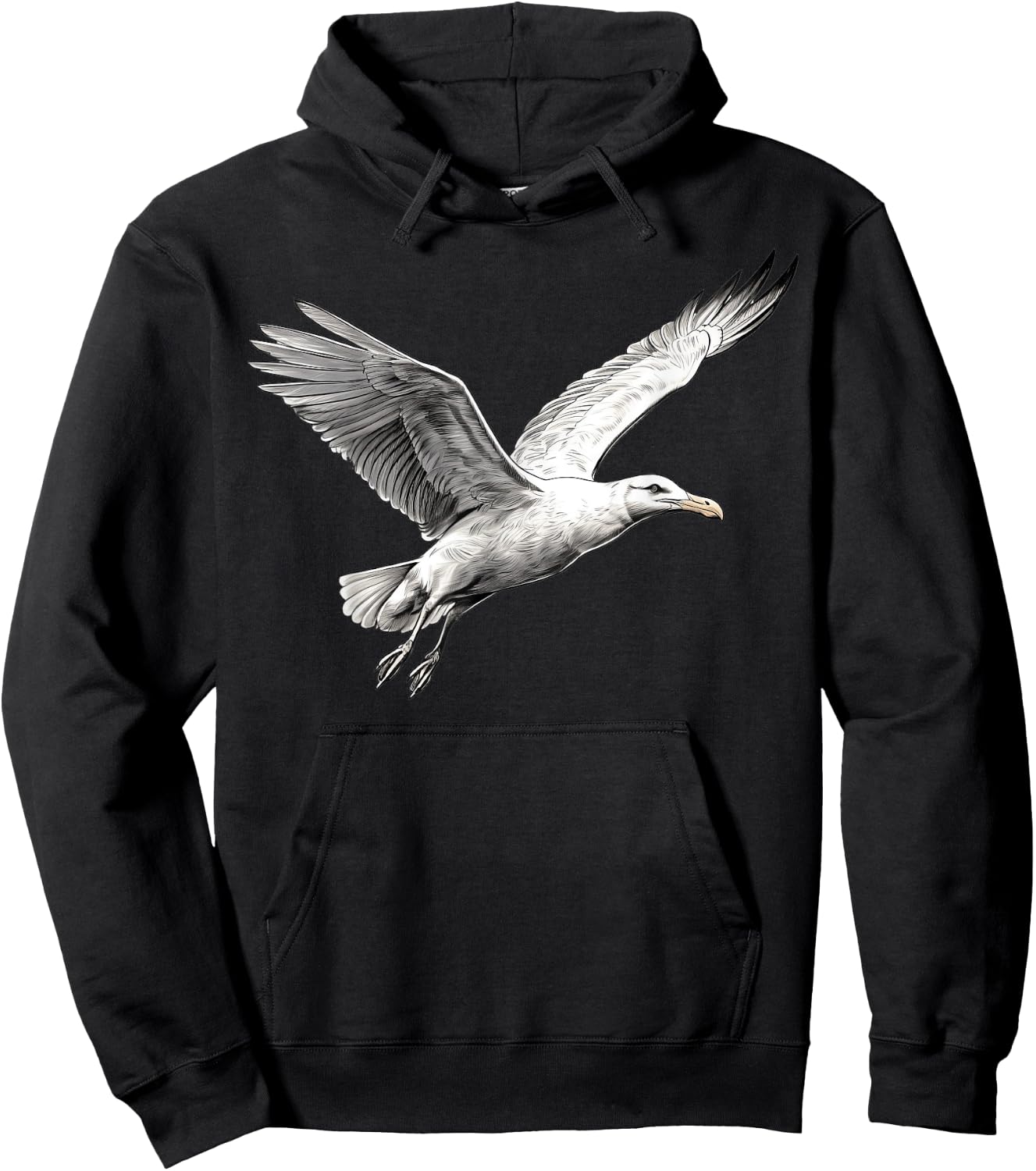 Flying Seagull Hoodie - Hoodie | Black