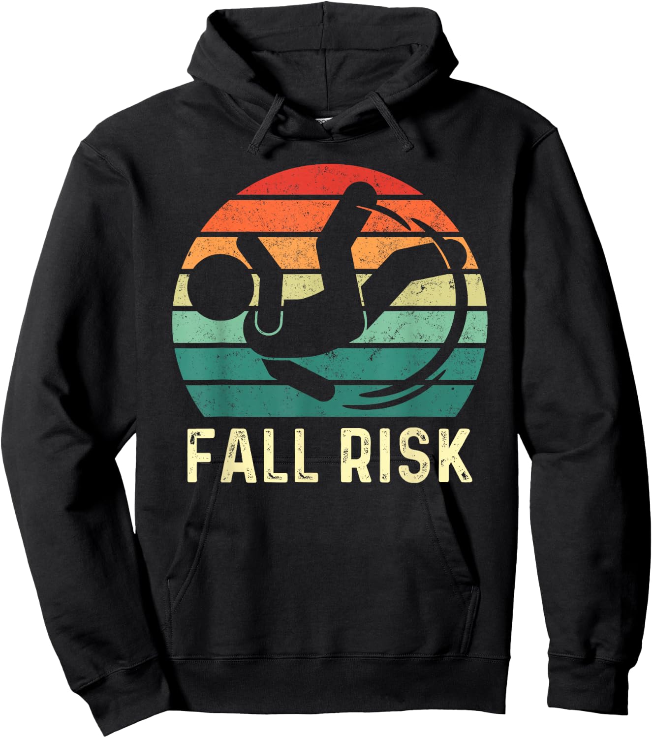 Fall Risk Balance Issues Man Women and Kids Funny Fall Risk Hoodie - Hoodie | Black