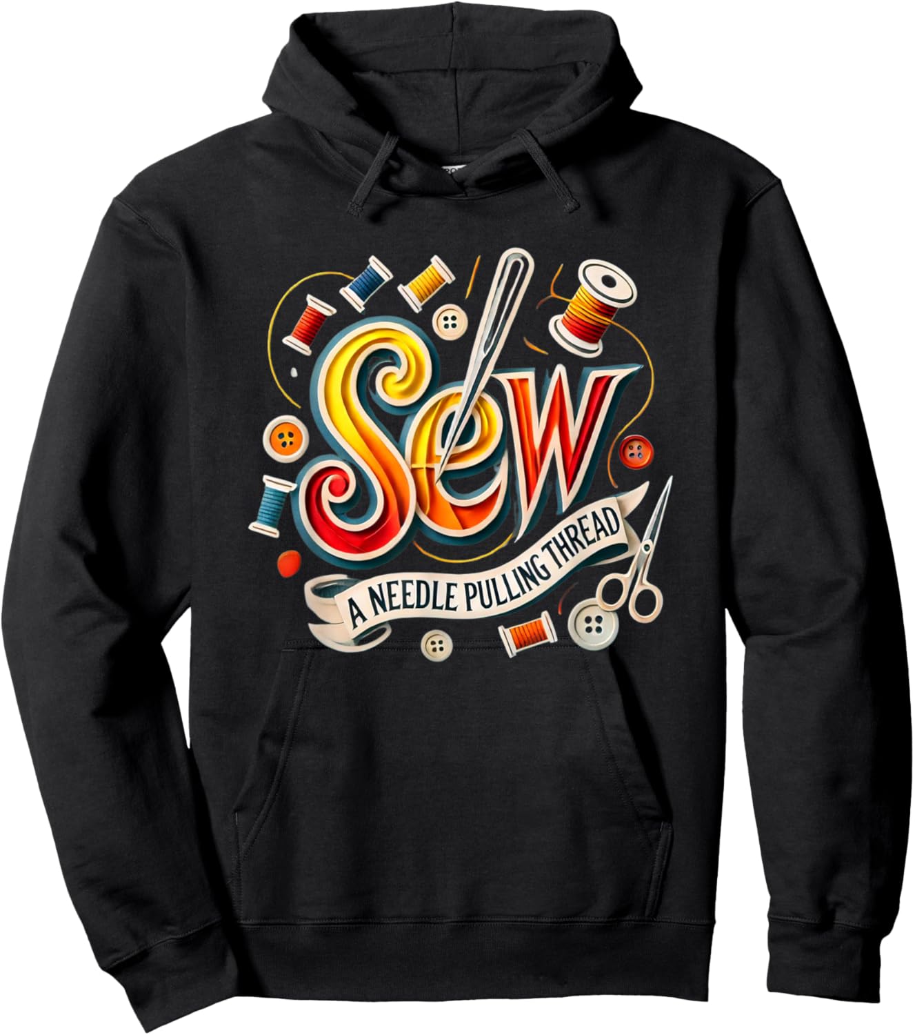 Sew A Needle Pulling Thread Theatre Sound Of Music Musical Hoodie - Hoodie | Black