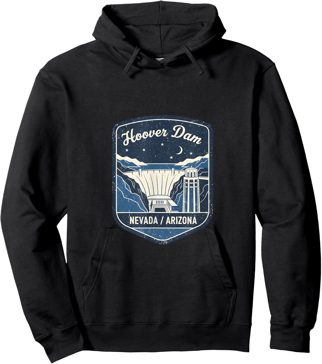Hoover Dam Nevada Arizona Travel Adventure Landmark Hoodie - Hoodie | Black