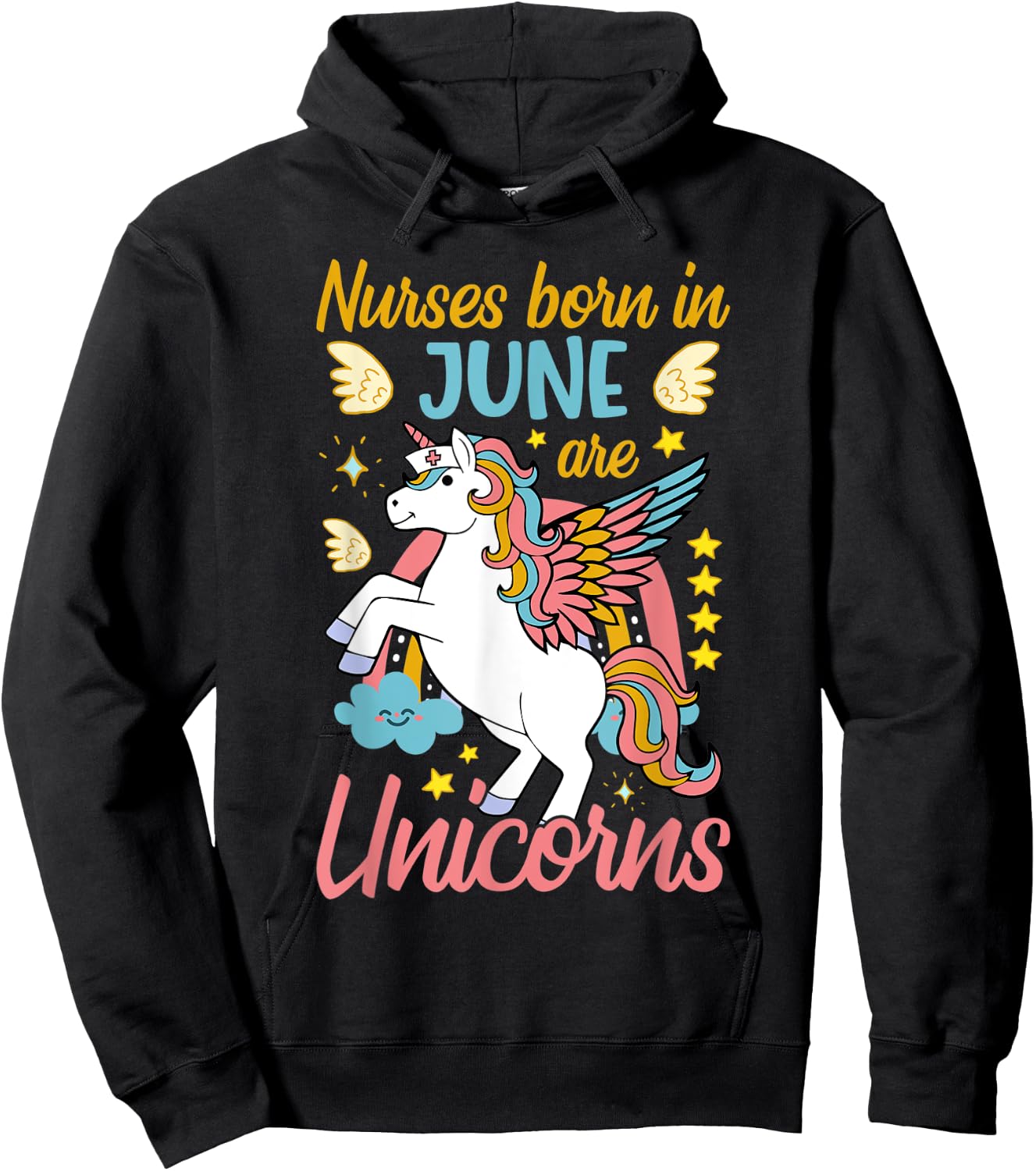 Nurse Born In June Hoodie - Hoodie | Black