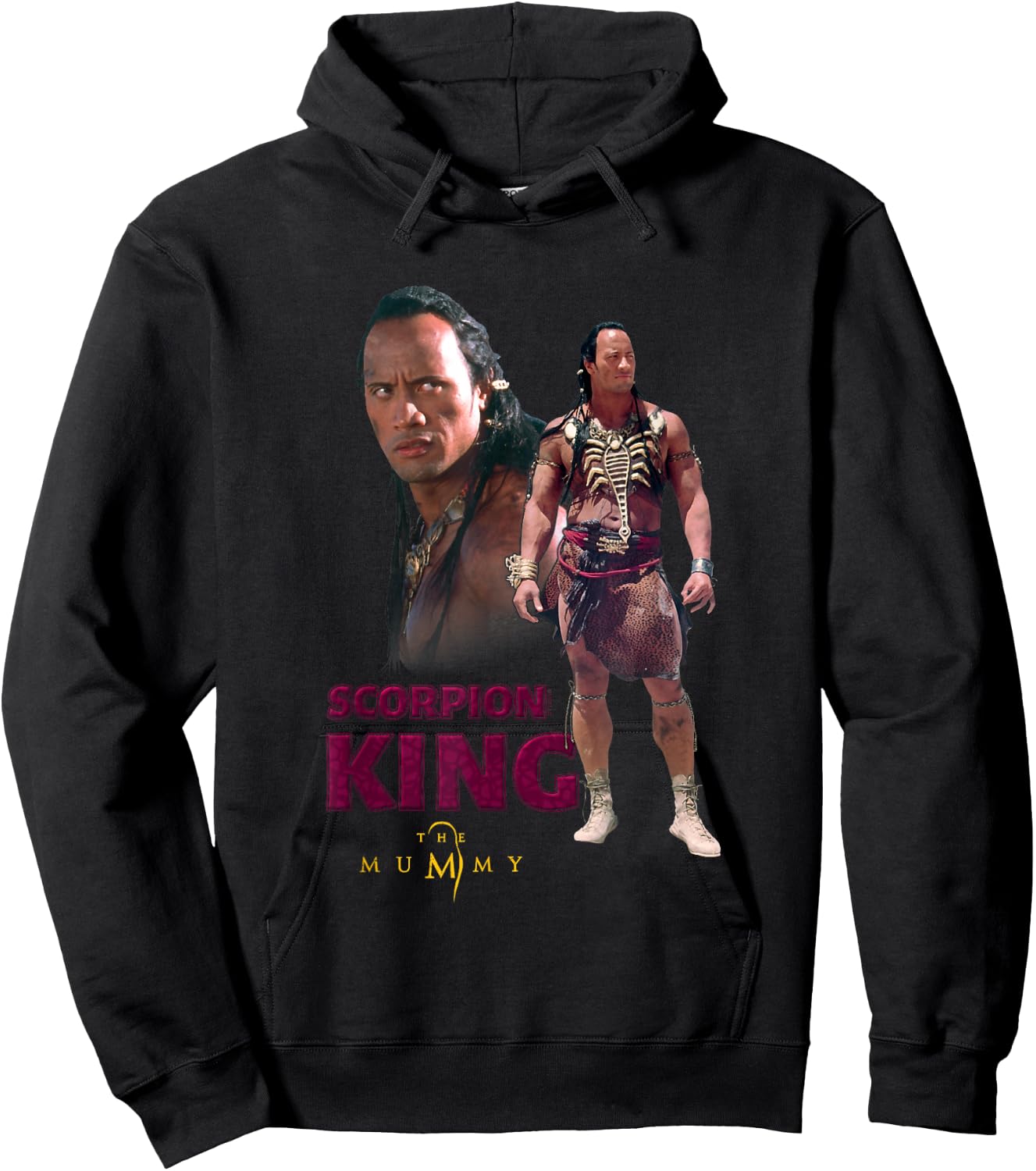 The Mummy Returns Iconic Scorpion King Pose Big Chest Poster Hoodie - Hoodie | Black