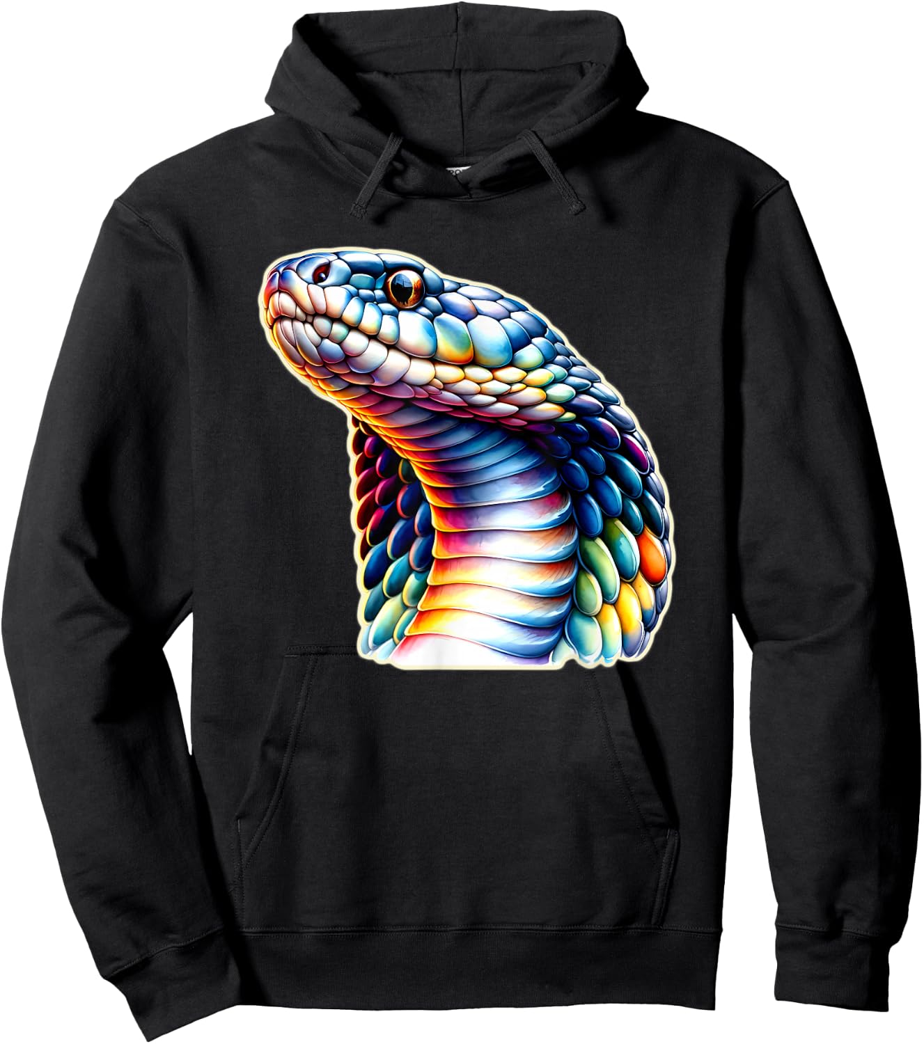 Cobra x King Cobra Snake x Rainbow Snake Hoodie - Hoodie | Black