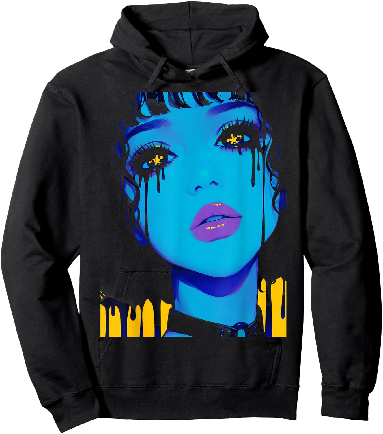 Cybergoth Cybercore Grunge Punk Goth Girl Alt Anime Manga Hoodie - Hoodie | Black