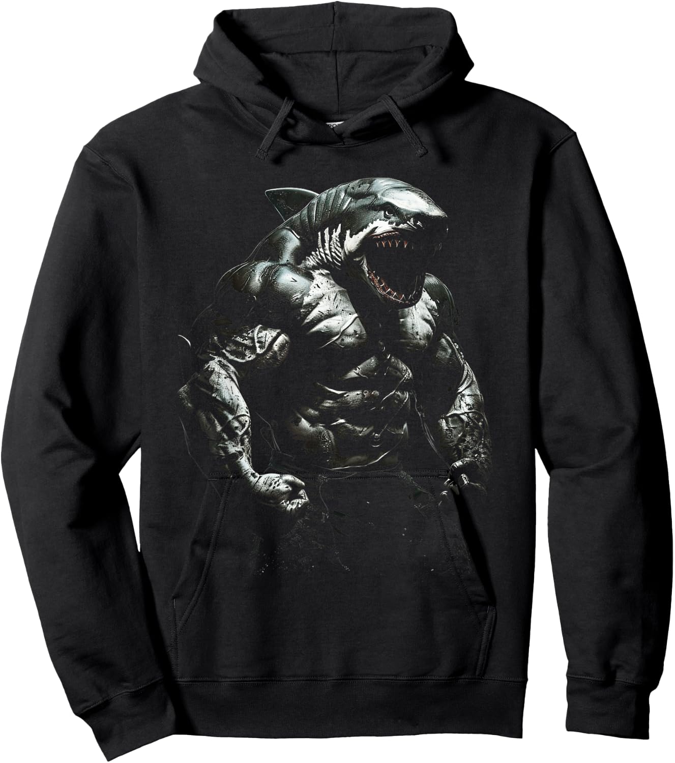 White Shark Gym Wear Bodybuilding Workout Motivation Hoodie - Hoodie | Black