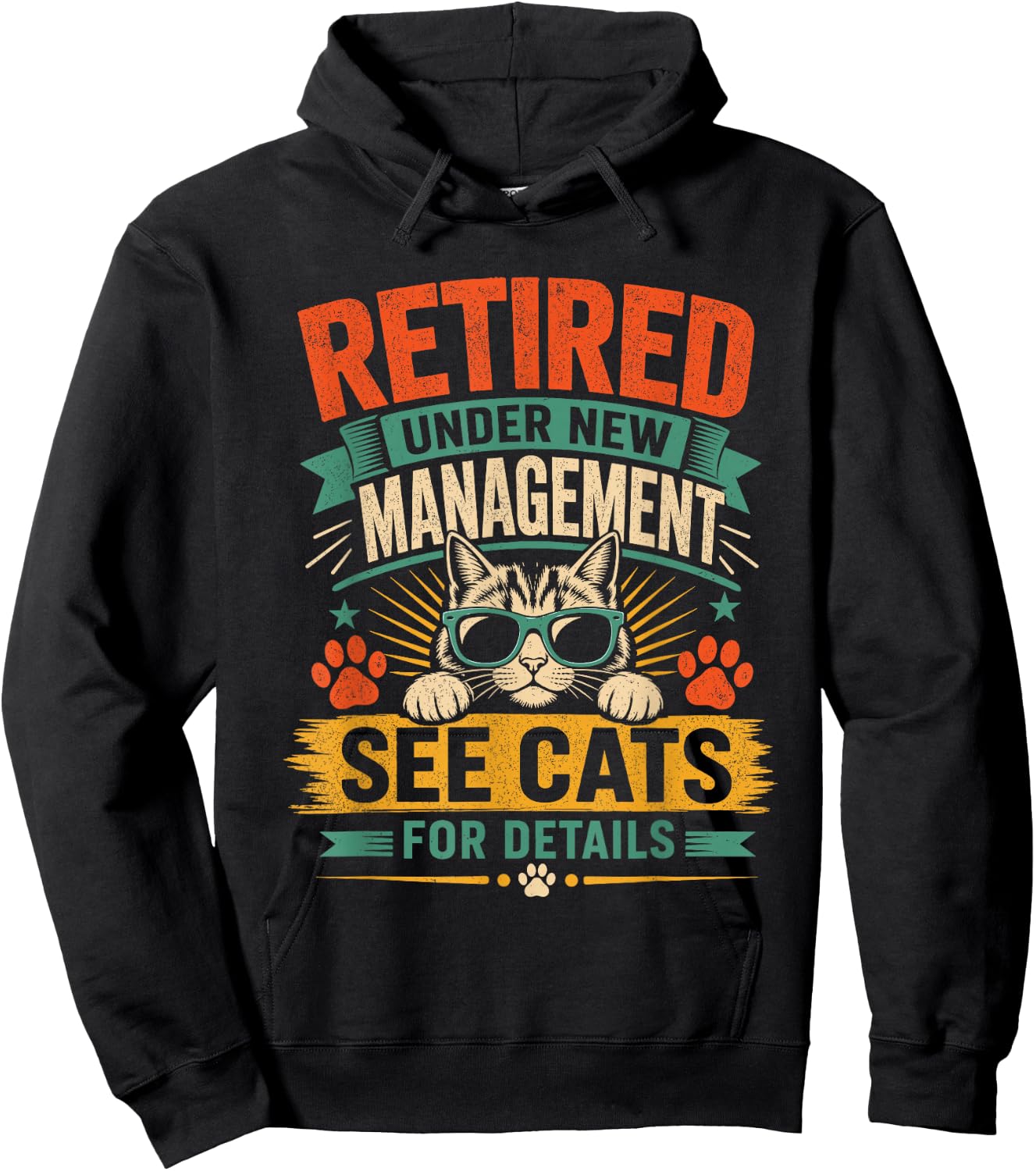 Now Retired Under New Management See All My Cats for Details Hoodie - Hoodie | Black