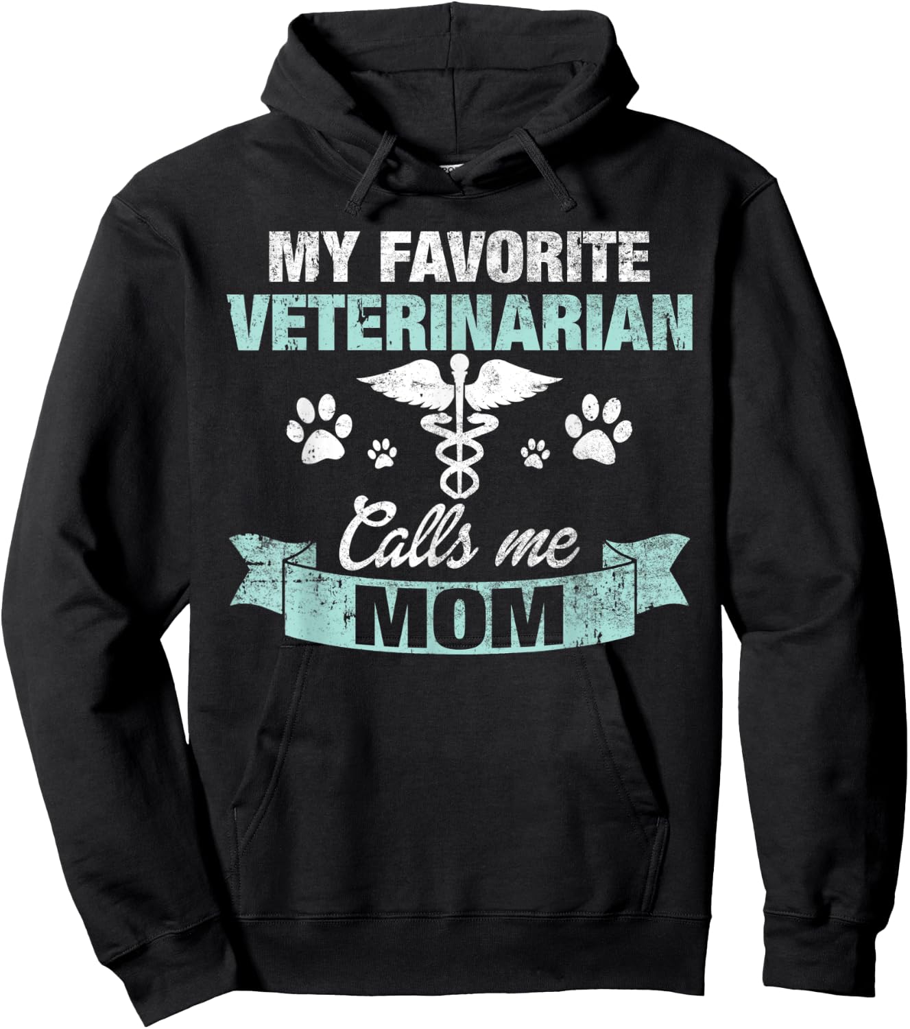 Favorite Veterinarian Calls Me Mom Hoodie - Hoodie | Black