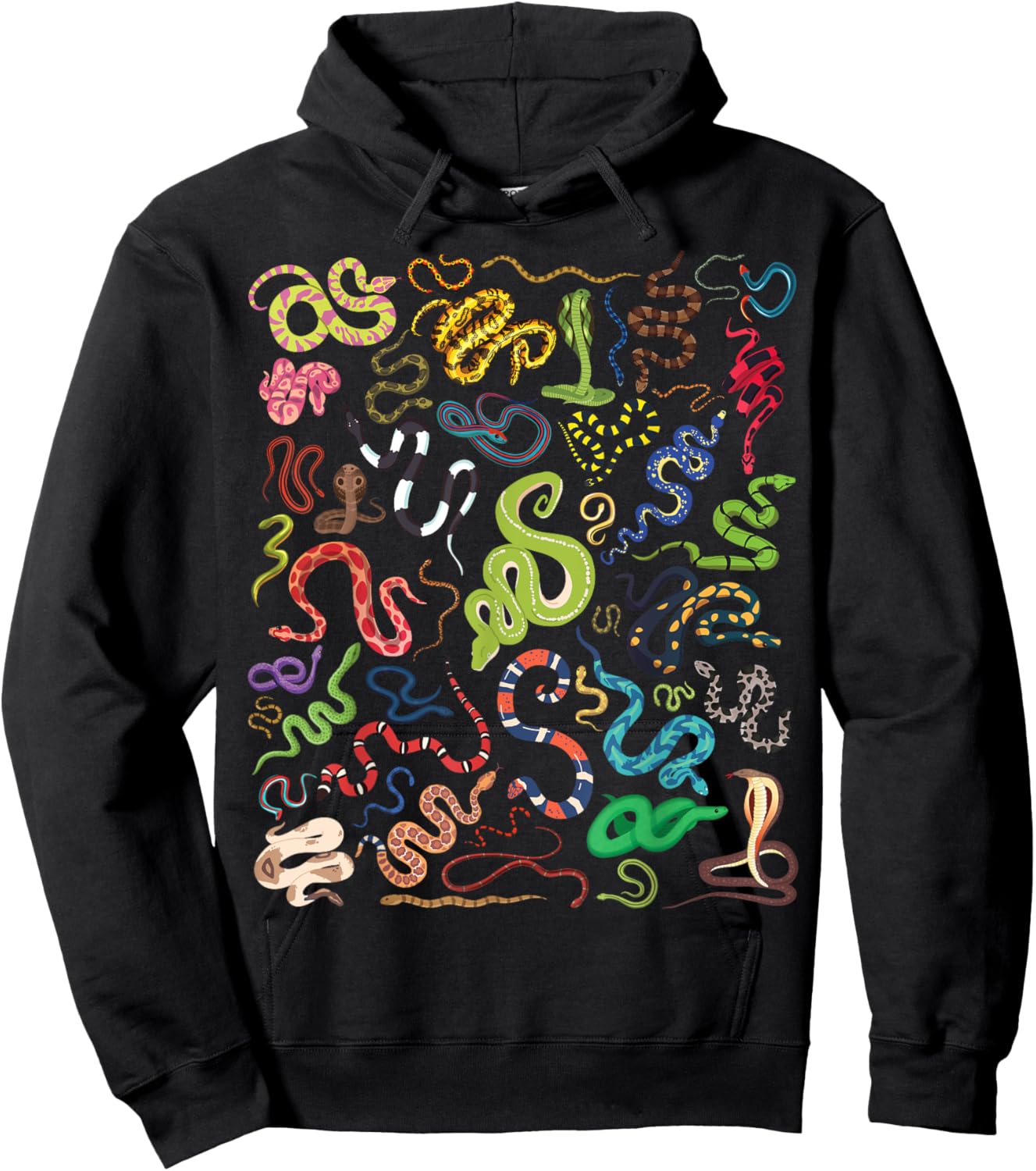 Types Of Snakes Educational Herpetologist Kids Boys Girls Hoodie - Hoodie | Black