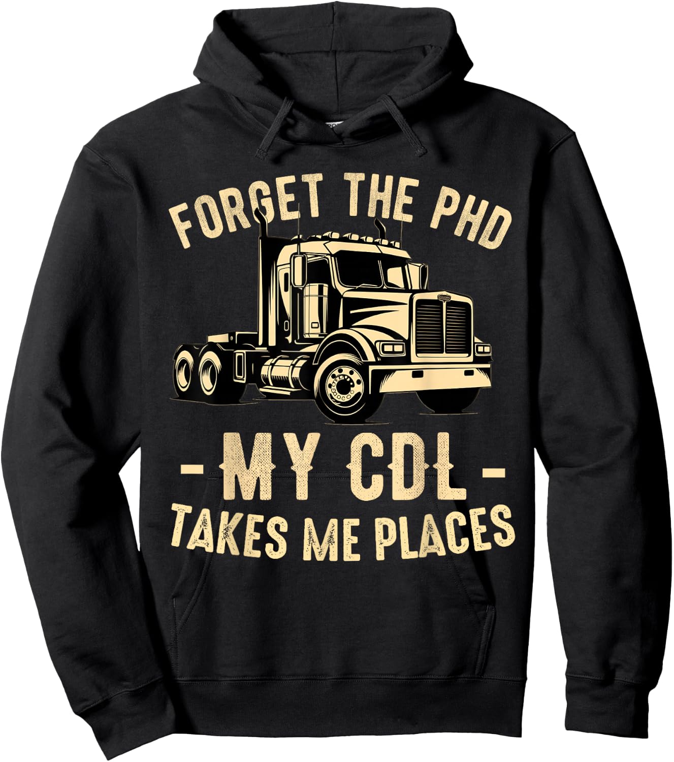 CDL Truck Driver Trucker Driving Passed CDL Exam Hoodie - Hoodie | Black