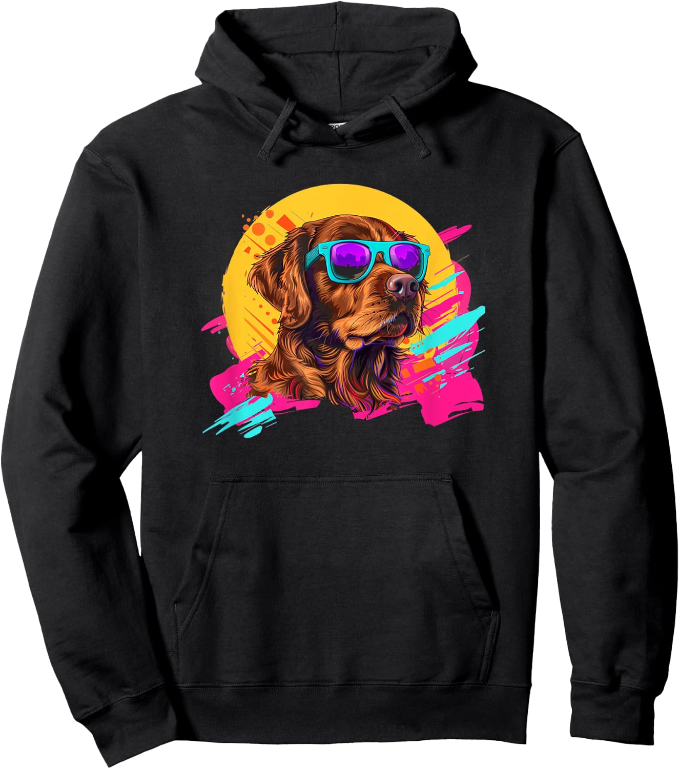 Funny Retro Vintage Chesapeake Bay Retriever Lover Hoodie - Hoodie | Black
