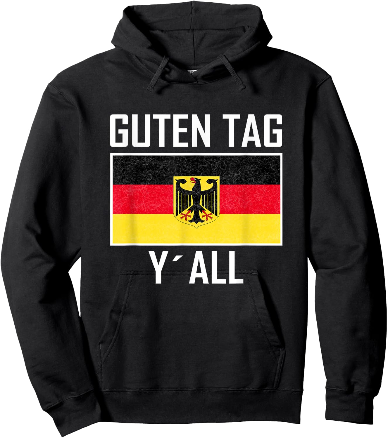 Guten Tag y`all Flag of german Eagle Germany German Hoodie - Hoodie | Black