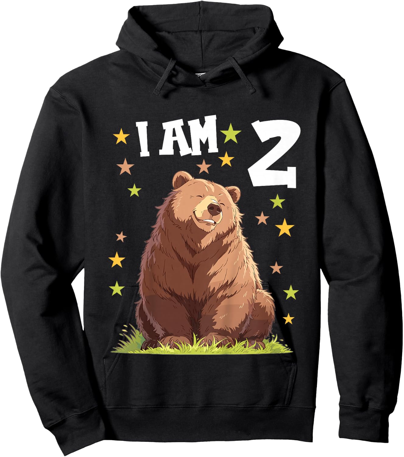 2 Years old 2 birthday Bears Boy Girl Bear Hoodie - Hoodie | Black