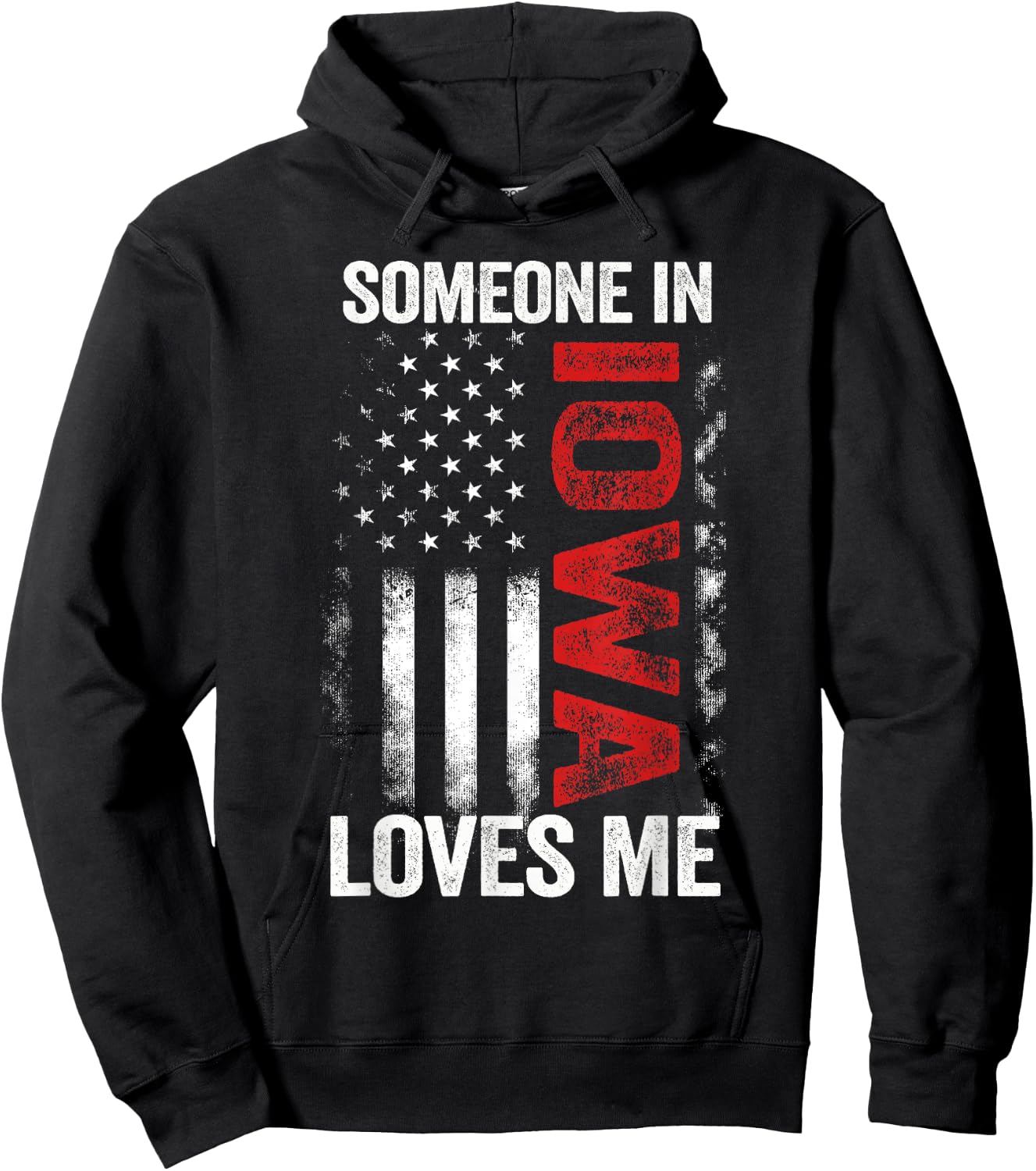 Someone In Iowa Loves Me Hawkeye State Hoodie - Hoodie | Black