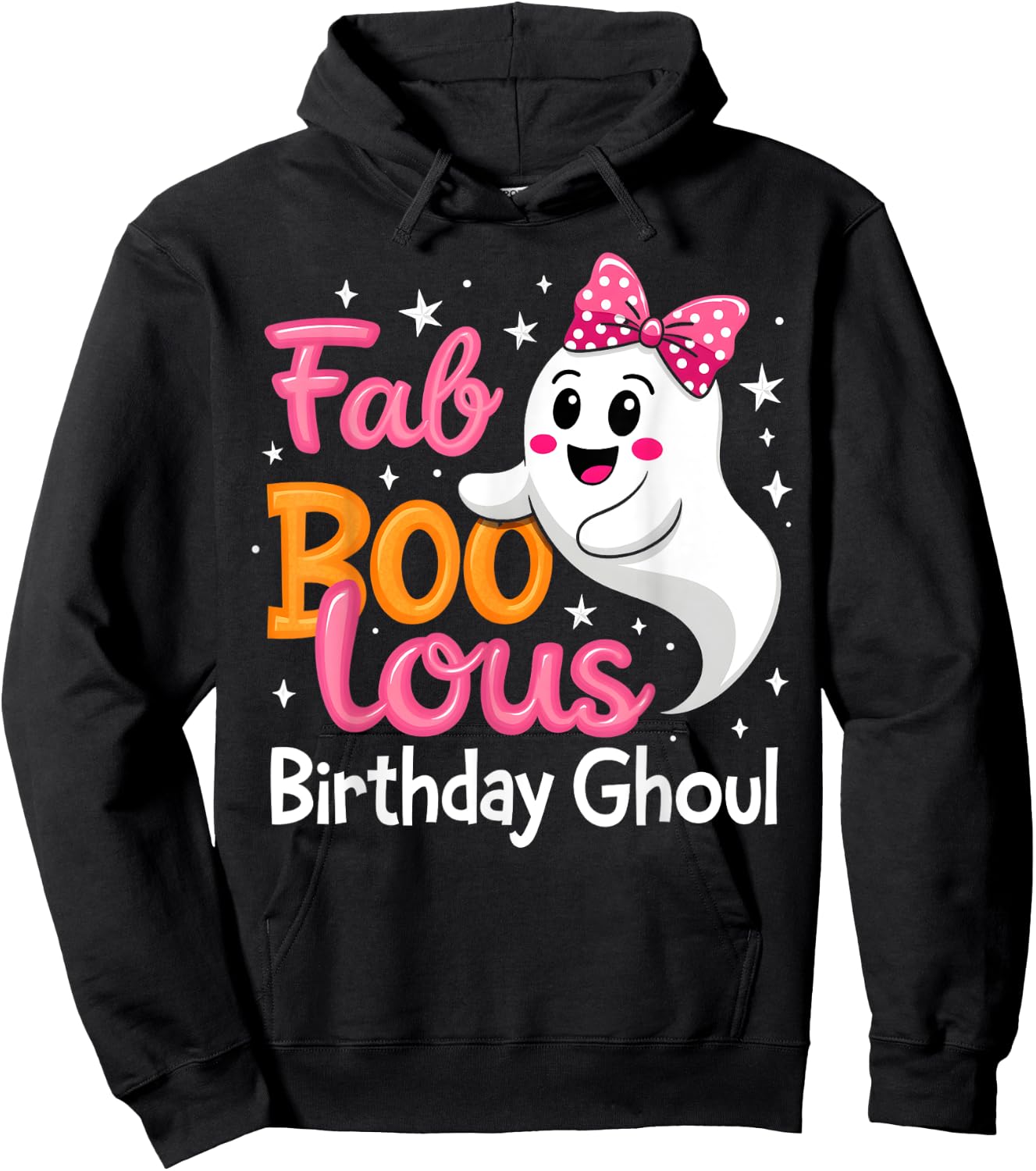 Fab Boo Lous Birthday Ghoul Funny Birthday Girl Halloween Hoodie - Hoodie | Black