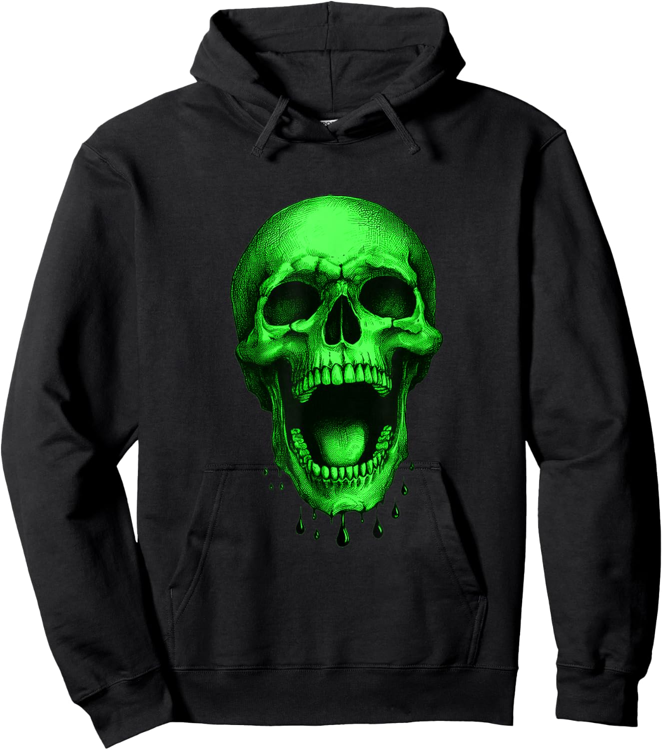 Neon Green Halloween Skull – Freaky! Hoodie - Hoodie | Black