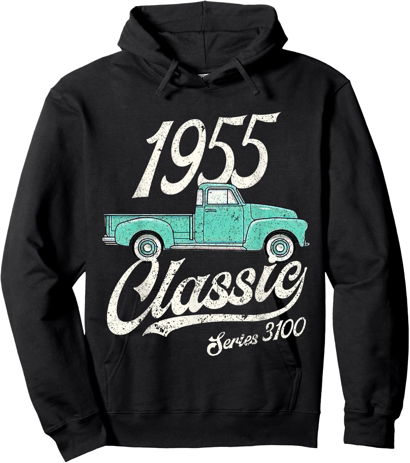 1955 55 chevys truck Series 3100 Hoodie - Hoodie | Black