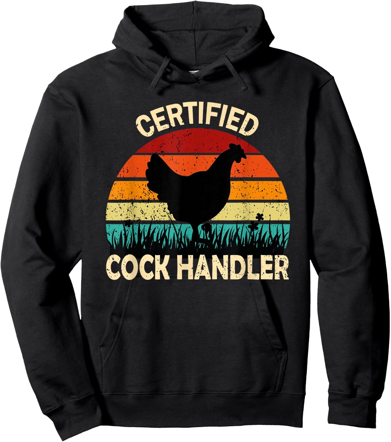 Funny Certified Cock Handler Funny Oddly Specific Meme , Small, Black Hoodie - Hoodie | Black