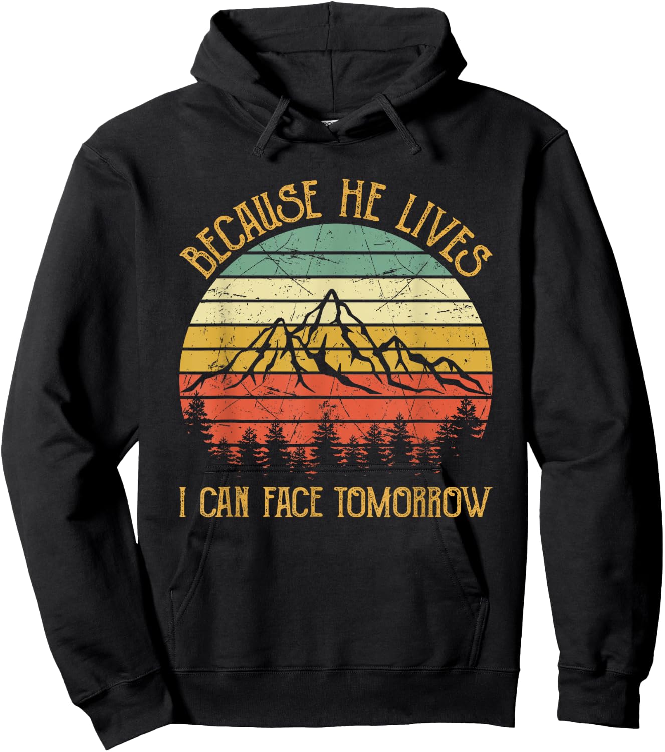 Cause He Lives I Can Face Tomorrow Jesus Easter Christian Hoodie - Hoodie | Black