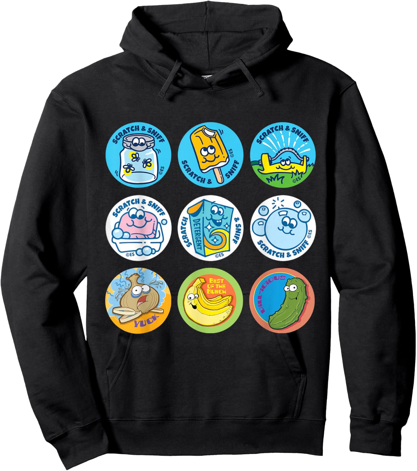 Scratch And Sniff Sticker Ice Cream, Scooper Dooper! Vintage Women Kids Hoodie - Hoodie | Black